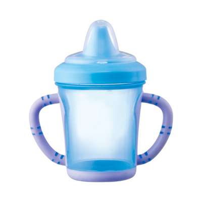 Personalized kids plastic baby training duckbill sippy cup with handles