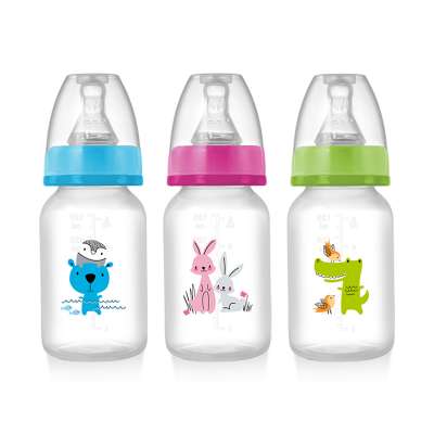 BPA Free Eco Friendly Food Grade PP Plastic 120ml Baby Feeding Bottle