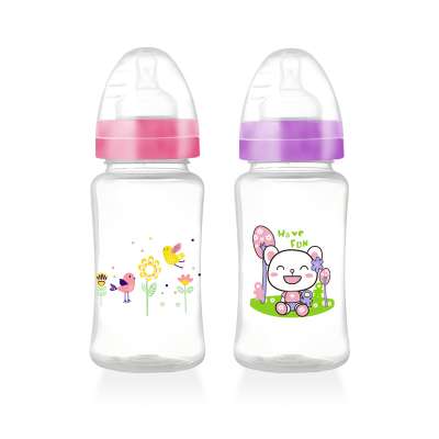 Wholesale 300ML BPA Free Eco Friendly Food Grade PP Plastic baby feeding bottles for babies