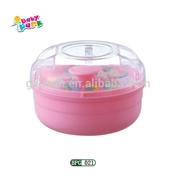 Customized safe and Cute Baby powder puff containers