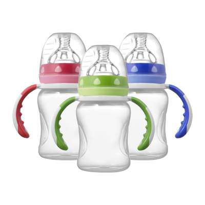 2017 hot sell eco-friendly free hand pp plastic baby feeding milk bottle